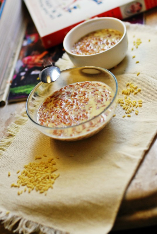 Buttered Up Browned Orzo Pudding